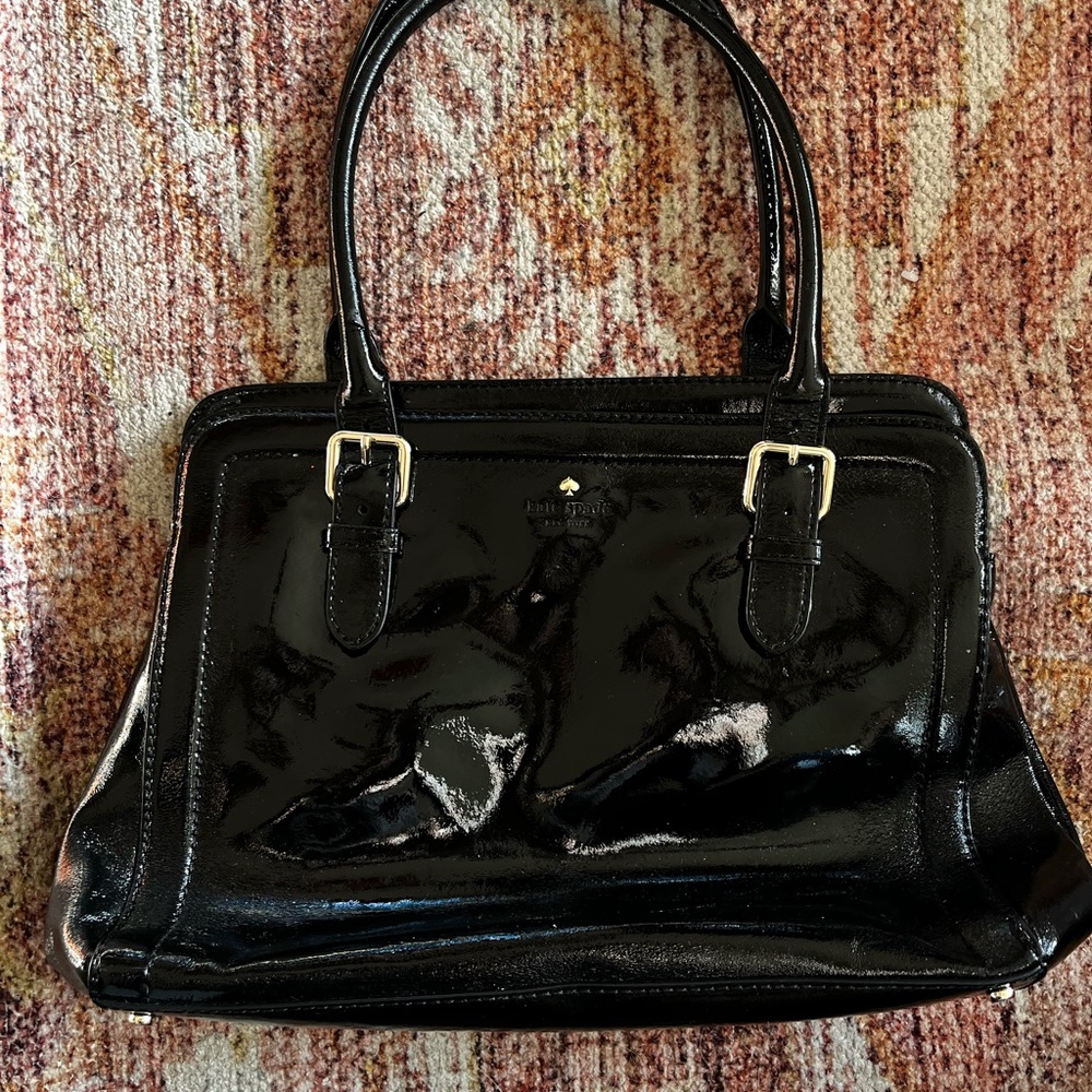 Kate Spade Glossy Black Satchel